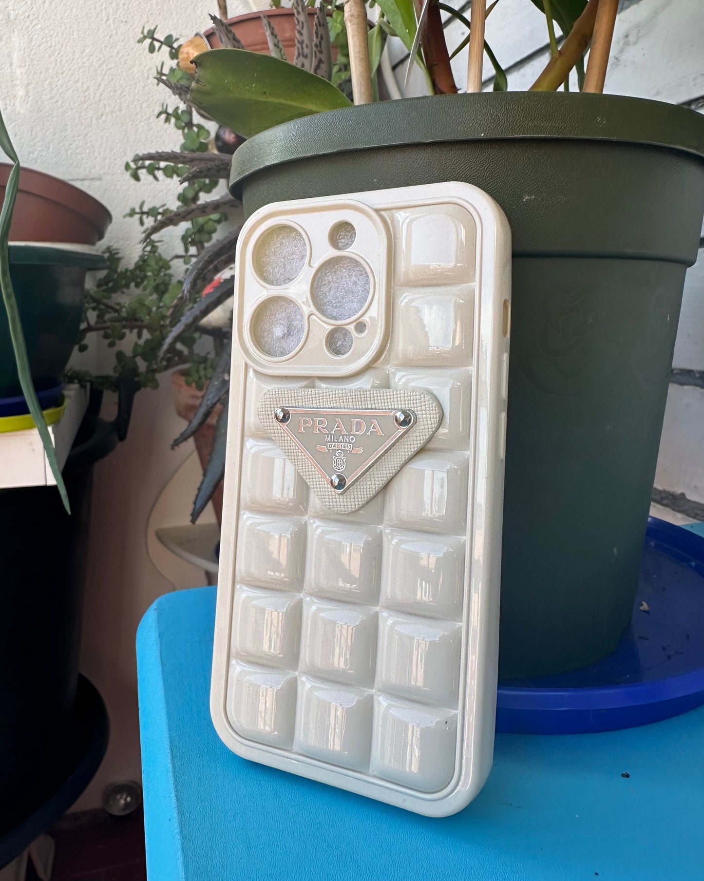 Prada Puffer Case (Cream White)