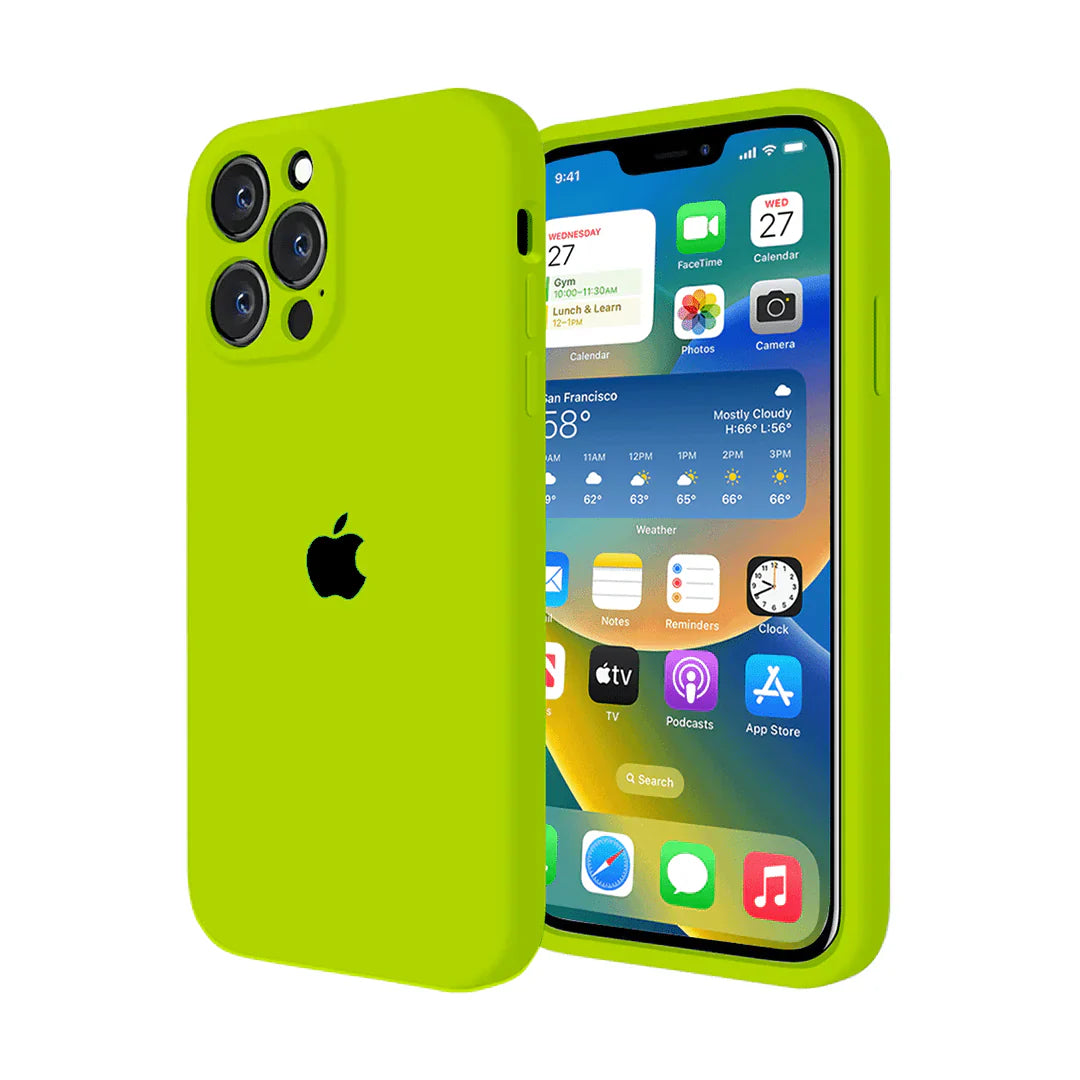 iPhone Camera Silicone Case (Fluorescent Green)