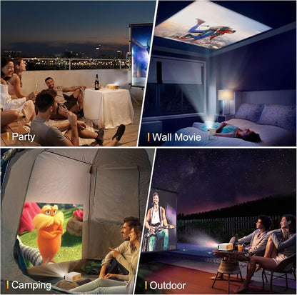 Projecteur Cinema  80" 4K +1 Ans Netflix/Spotify Cadeau🎁