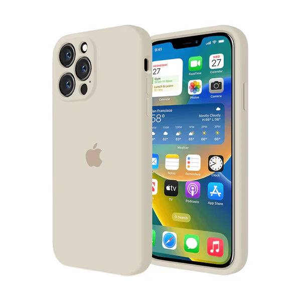 iPhone Camera Silicone Case (Antique White)