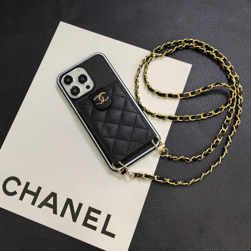 C.C Crossbody Leather iPhone Case