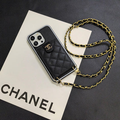 C.C Crossbody Leather iPhone Case