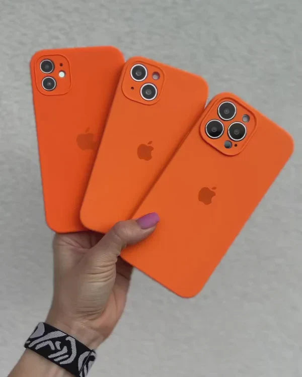 iPhone Camera Silicone Case (Orange)