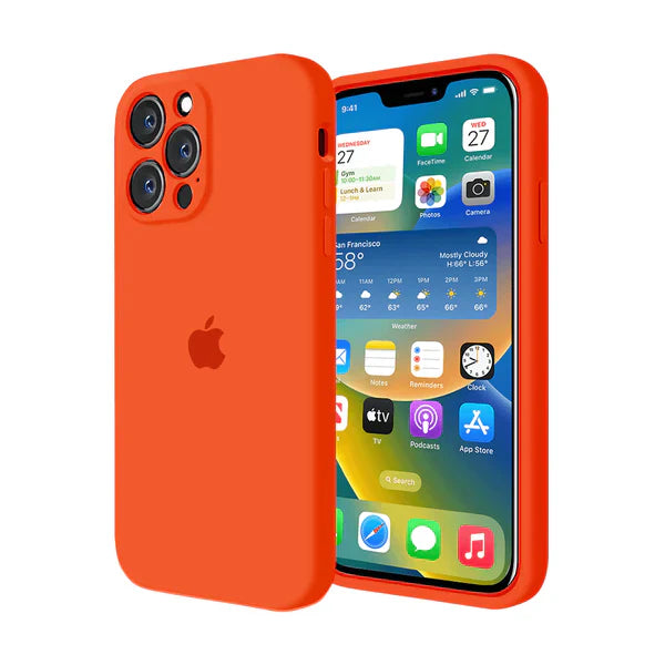 iPhone Camera Silicone Case (Orange)